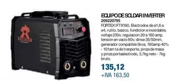 Oferta de Equipo De Soldar Inverter por 135,12€ en Coinfer