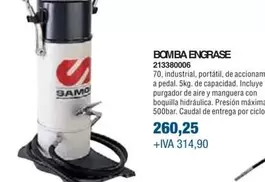 Oferta de Bomba Engrase por 260,25€ en Coinfer