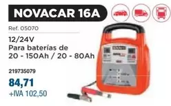 Oferta de Novacar - Para Batería De 20 - 150ah / 20 - 80ah por 84,71€ en Coinfer