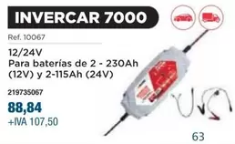 Oferta de Invercar 7000 - Para Baterías De 2 - 230 Ah por 88,84€ en Coinfer