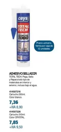 Oferta de Ceys - Adhesivo Sellador por 7,36€ en Coinfer