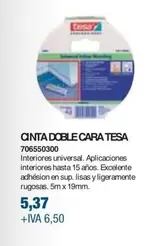 Oferta de Tesa - Cinta Doble Cara  por 5,37€ en Coinfer