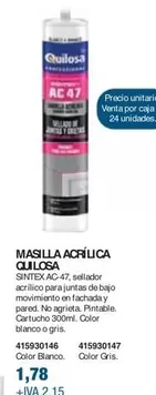 Oferta de Quilosa - Masilla Acrílica por 1,78€ en Coinfer