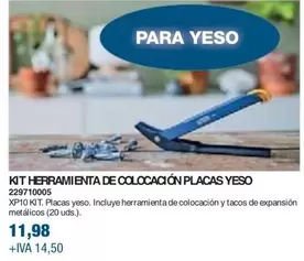 Oferta de Kit Herramienta De Colocación Placas Yeso por 11,98€ en Coinfer