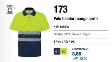 Oferta de Polo Bicolor Manga Corta por 8,68€ en Coinfer