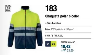 Oferta de Chaqueta Polar Bicolor por 19,42€ en Coinfer