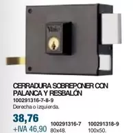 Oferta de Cerradura Sobreponer Con Palanca Y Resbalón  por 38,76€ en Coinfer