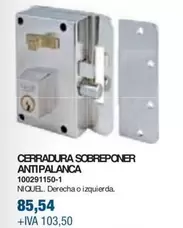 Oferta de Cerradura Sobreponer Antipalanca  por 85,54€ en Coinfer