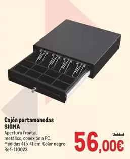 Oferta de Sigma - Cajón Portamonedas por 56€ en Makro