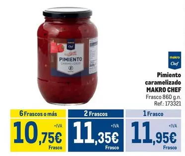 Oferta de Makro Chef - Pimiento Caramelizado por 11,95€ en Makro