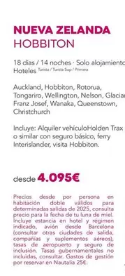 Oferta de Hobbiton - Nueva Zelanda Hobbiton por 4095€ en Nautalia Viajes