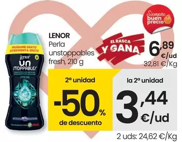 Oferta de Lenor - Perla Unstoppables Fresh por 6,89€ en Eroski