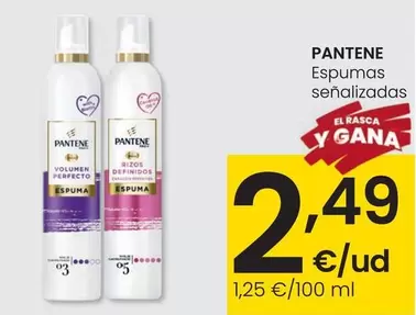 Oferta de Pantene - Espumas Señalizadas por 2,49€ en Eroski