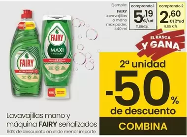 Oferta de Fairy - Lavavajillas A Mano Maxipoder por 5,19€ en Eroski