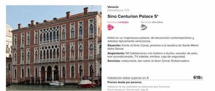 Oferta de Secador venecia por 618€ en Viajes El Corte Inglés