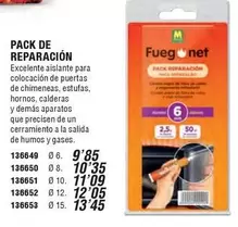 Oferta de Fuegonet - Pack De Reparacion por 9,85€ en Ferrcash