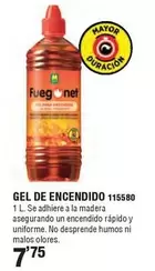 Oferta de Fuegonet - Gel De Encendido por 7,75€ en Ferrcash