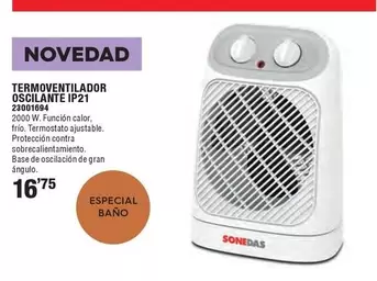 Oferta de Sonedas - Termoventilador Oscillante IP21 por 16,75€ en Ferrcash