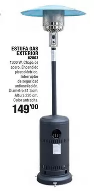 Oferta de Estufa Gas Exterior  por 149€ en Ferrcash