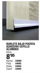 Oferta de Burlete Bajo Puerta Adhesivo Cepillo Aluminio por 8,95€ en Ferrcash