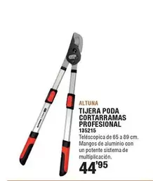 Oferta de Altuna - Tijera Poda Cortarramas Profesional por 44,95€ en Ferrcash