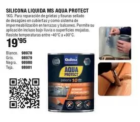 Oferta de Quilosa - Silicona Liquida Ms Aqua Protect por 19,95€ en Ferrcash