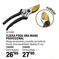 Oferta de Altuna - Tijera Poda Una Mano Profesional en Ferrcash