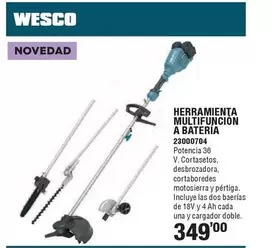 Oferta de Vesco - Herramienta Multifuncion A Bateria por 349€ en Ferrcash