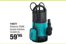 Oferta de Natuur - 110371 Bomba De Achique Aguas Limpias (bomba De Achique) por 59,95€ en Ferrcash