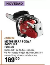 Oferta de Campeón - Motosierra Poda A Gasolina por 169€ en Ferrcash