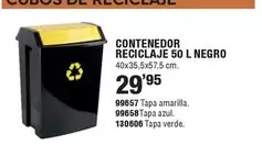 Oferta de Contenedor Reciclaje Negro por 29,95€ en Ferrcash