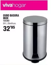 Oferta de Vivahogar - Cubo Basura Inox por 32,95€ en Ferrcash