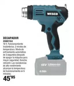 Oferta de Wesco - Decapador  por 45,95€ en Ferrcash