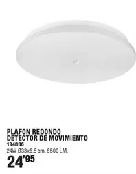 Oferta de Plafon Redondo Detector De Movimiento por 24,95€ en Ferrcash