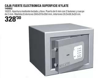 Oferta de Kylate - Caja Fuerte Electronica Superficie  por 328,3€ en Ferrcash