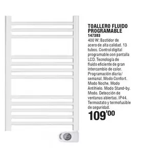 Oferta de Toallero Fluido Programable por 109€ en Ferrcash