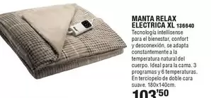 Oferta de Manta Relax Electrica Xl por 103,5€ en Ferrcash