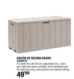 Oferta de Arcón De Resina Bravo por 49,95€ en Ferrcash