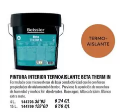 Oferta de Beissier - Pintura Interior Termoaislante Beta Therm In por 8,6€ en Ferrcash