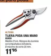 Oferta de Altuna - Tijera Poda Una Mano por 11,95€ en Ferrcash