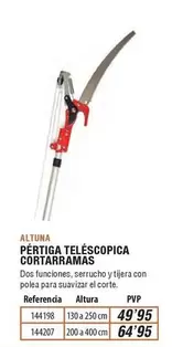 Oferta de Altuna - Pértiga Telescopica Cortarramas en Ferrcash