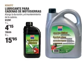 Oferta de Krafft - Lubricante Para Cadenas De Motosierras por 4,15€ en Ferrcash