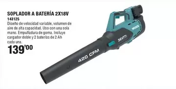 Oferta de Soplador A Batería 2x18v por 139€ en Ferrcash