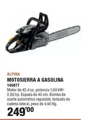 Oferta de Alpina - Motosierra A Gasolina por 249€ en Ferrcash