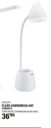 Oferta de Philips - Flexo Sobremesa Hat por 36,95€ en Ferrcash