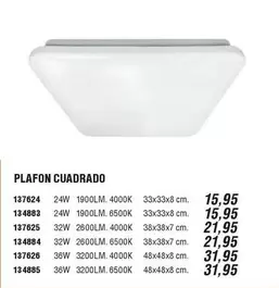 Oferta de Plafon Cuadrado en Ferrcash