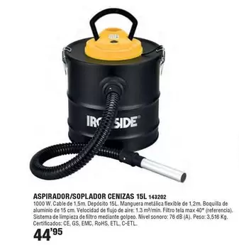 Oferta de Aspirador/Soplador Cenizas por 44,95€ en Ferrcash