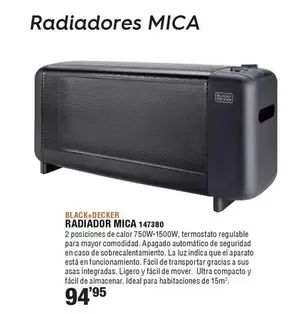 Oferta de Black & Decker - Radiadores Mica  por 94,95€ en Ferrcash