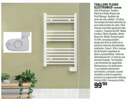 Oferta de Toallero Fluido Électronico por 99,95€ en Ferrcash