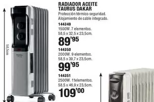 Oferta de Taurus - Radiador Aceite Dakar  por 89,95€ en Ferrcash